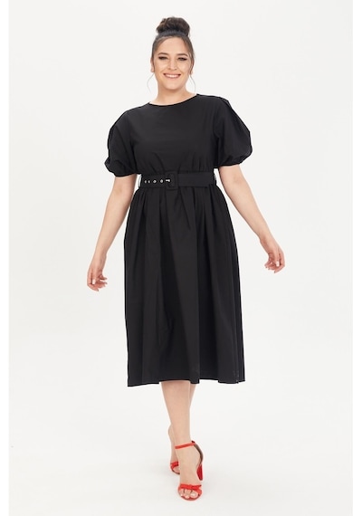 Myline Kemerli Poplin Elbise (503181790)