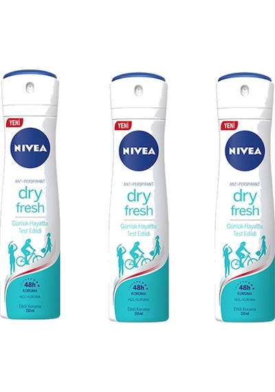 Nivea Dry Fresh Kadın Sprey Deodorant 3 x 150 ML