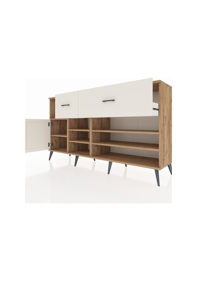 Hyperion Konsol 6 Raflı 2 Çekmeceli Tek Kapaklı 176x44x99 Çam-ay Çam-aytaşı Hyperion Konsol 6 Raflı 2 Çekmeceli Tek Kapaklı 176x44x99 Çam-ay Çam-aytaşı