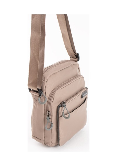 Sanmorris Unisex Çok Bölmeli Fonksiyonel Omuz Çantası - Günlük El Çantası Çok Renklı Sand