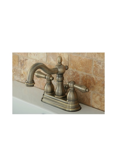 Elements Of Design Eb1603al Miras Merkezi Seti Perakende Pop-up İle Lavabo Bataryası, 4 İnç, Vintage Pirinç Altın