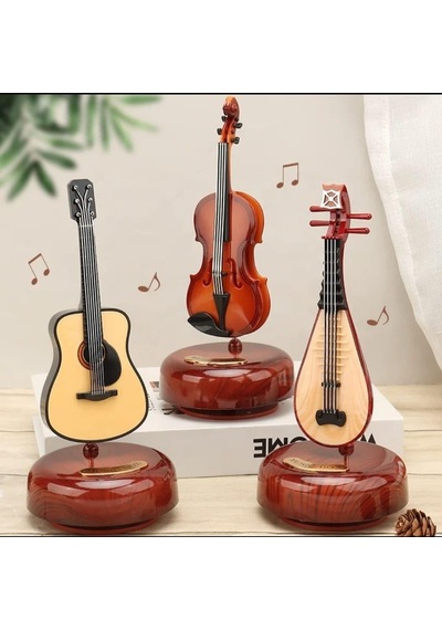 Mr Keman Müzik Kutusu Klasik Kurmalı Dönen Müzik Kutusu Masaüstü Dekorasyonu İçin Doğum Günü Düğün Hediyesi Diğer