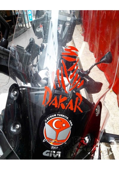 Bay Etiket Rfhlm56 Reflektif Dakar Sticker Kirmizi Renk