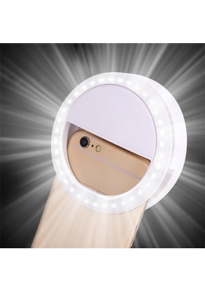 Youtuber Led Selfie Led Işıklı Telefon Tutucu Makyaj Işığı Ring Light Usb Girişli Beyaz