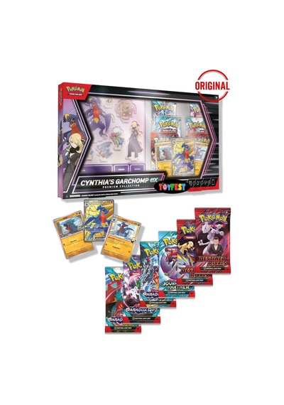 Pokemon Tcg Cynthia Garchomp Ex Premium Koleksiyon 3 Folyolu Kart 6 Booster Paket Özel Kutulu Set