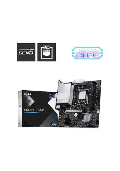 Msı Pro H810m-b Ddr5 Hdmı-dp Pcıe 4.0 1851p Matx