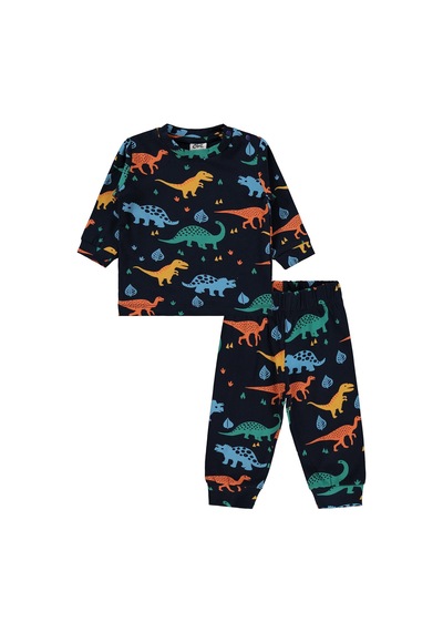 Civil Baby Dinozorlu 6-18 Ay Pijama Takımı - Lacivert