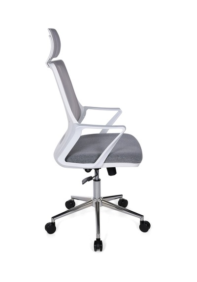 Ofisbazaar Alf Beyaz Fileli Yönetici Koltuğu Ergonomik Başlıklı Ofis Koltuğu Gri Gri