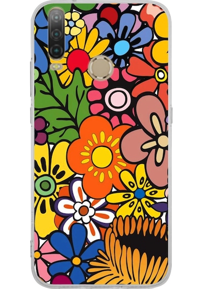General Mobile Gm 10 İle Uyumlu Retro Color 2 Kamera Korumalı Şeffaf Kılıf Şeffaf