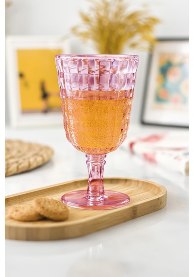 Allegra Mürdüm Kadeh Bardak - 450 Ml Tekli Akrilik Malzeme - Cam Değildir Kırılmaya Dayanıklı Mürdüm