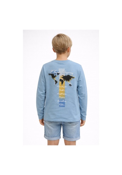 Yale Kids 8-12 Yaş Erkek Çoçuk Uzun Kollu Tişört Mavi