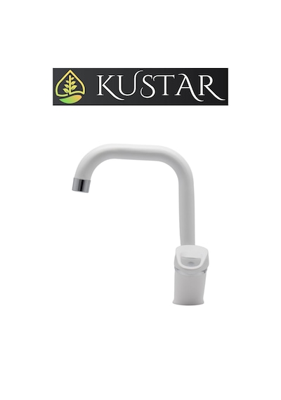 Kustar Oviedo Mix Aç Kapa Kısa Banyo Lavabo Bataryası Beyaz