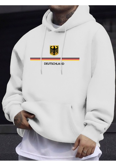 Startmore Startmoredeutschland Mektup Yaratıcı Baskı Unisex Spor Giysileri Sıcak Polar Kazak Sonbahar Spor Giysi Beyaz