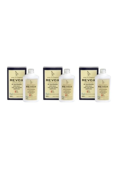 Revox At Kuyruğu Bitki Özlü Özel Saç Bakım Şampuanı 3 x 400 ML