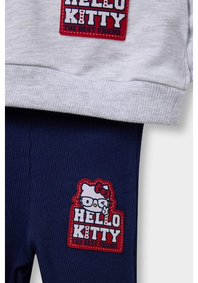 Defacto Kız Bebek Hello Kitty 2li Takım Kapüşonlu Sweatshirt Tayt G6834a525wngr85 Gri-gr85