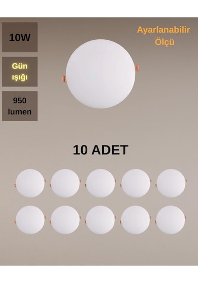 Cata Ct-5660 X Plus Led Panel 10w Günışığı - 10 Lu Paket Gün Işığı
