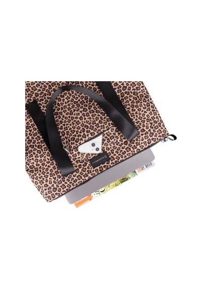 Earthy Leopard Omuz Çantası / Tote Bag Kahverengi
