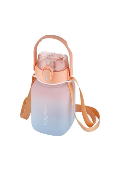 Vagonlife Motivasyon Su Matarası 1100 ML Pembe Mavi