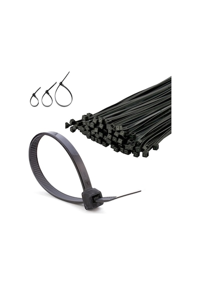 3.6 250Mm - Siyah - 25Cm Kablo Bağı - Cırt  Kelepçe