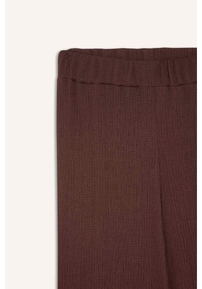 Defacto Straight Fit Düz Paça Bürümcük Pantolon C0200ax25aubn539 Kahve