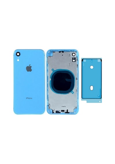 Apple Uyumlu iPhone Xr Boş Kasa Mavi + Sıvı Ve Toz Bandı