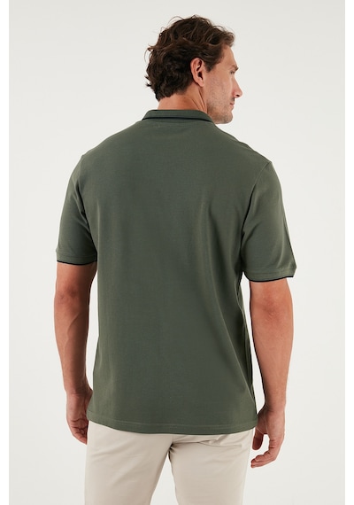Buratti Pamuklu Regular Fit Şerit Detaylı Erkek Polo Yaka T Shirt 5902964 Haki