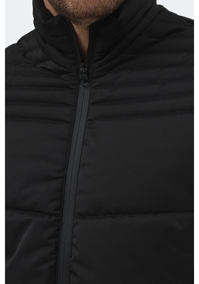 Slazenger Blanco Erkek Dik Yaka Slim Fit Siyah Mont & Kaban Siyah