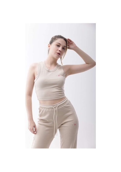 Playsportswear Kaşkorse Bej Fitilli Bra Bej