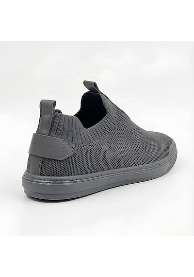 Daytex 4224 Erkek Slip-on - Full Triko Örgü Termo Taban Sneaker Füme