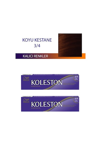 Hubrendy Tedarik 2 Adet Single Tüp Boya Saç Boyası Koyu Kestane 3/4