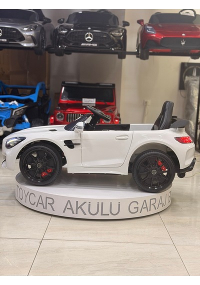 Mercedes Gt Akülü Araba 0-6 Yaş Kumandalı Özel Plaka Hediye Beyaz