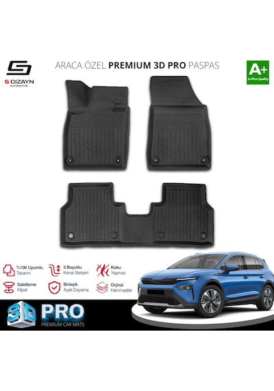 S-dizayn Skoda Elroq 3d Pro Havuzlu Paspas 2024 Üzeri A+ Kalite