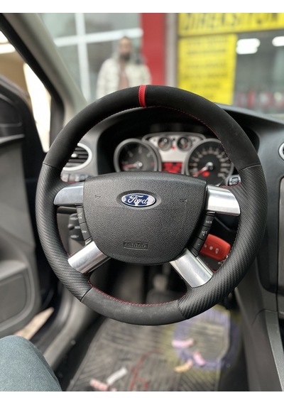 Ford Focus 2.5 Araca Özel Direksiyon Kılıfı Deri Sökülüp Yapılma