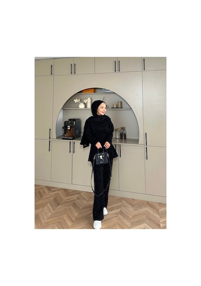 Unika Boutique More Taşlı İkili Takım Siyah
