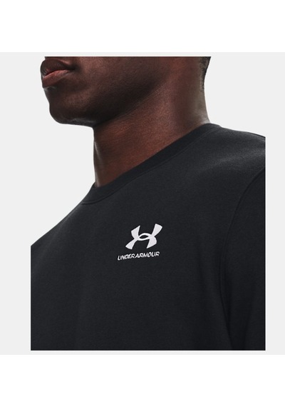 Under Armour Erkek UA Essential Fleece Bisiklet Yaka 1374250-001 Siyah