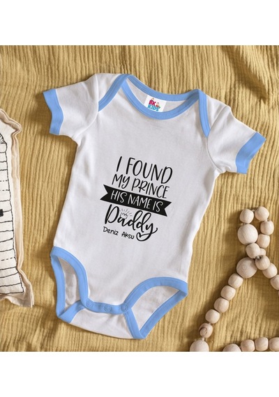 Bitmeyenkartus Bk Kids Kişiye Özel Mavi Bebek Body Zıbın - Model 4 Çok Renkli