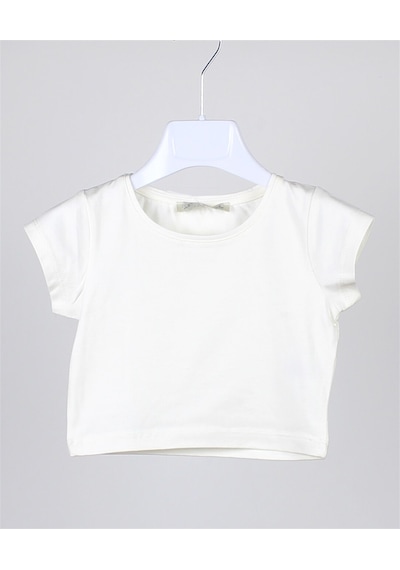 Escabel Kız Çocuk Straplez Tshirt Krem