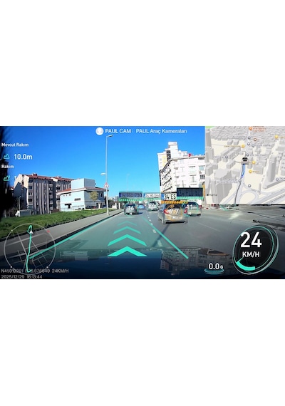 4k Yapay Zekalı Araç Kamerası Ön Arka Plaka Okuma, Hız Göstergesi, Gps Harita, Adas, 5g Wi-fi