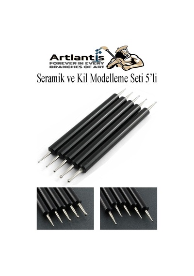 Seramik Kil Çömlek Şekillendirici 5 Li 1 Paket Seramik Modelaj Oyma Seti Heykel Hobi Tasarım Deri Oyma Çizim Kalemi