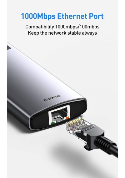 Metal Gleam 6 İn 1, Çok Fonksiyonlu Bilgisayar/telefon Hub Adaptörü, Gri, Bağlantı Sayısı: 6, G
