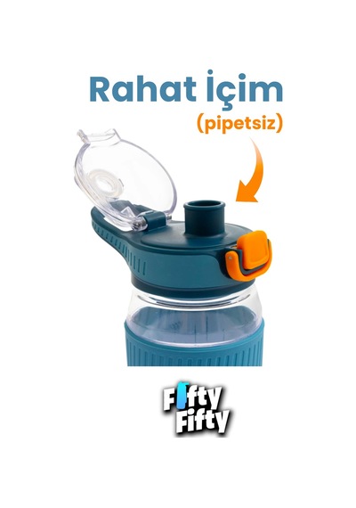 550 Ml Rahat İçim Pipetsiz Taşıma Kulplu Çocuk Su Matarası -vgn3001ml550 Yeşil