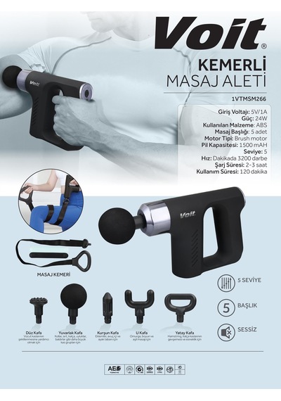 Voit Kemerli Masaj Gun Siyah