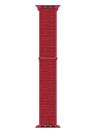 Watch 44mm Kordon Band-03 Serisi Hasır Strap Kayış-kırmızı