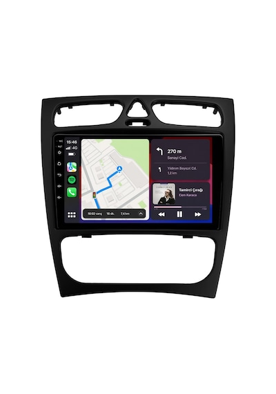 Mercedes Clk 2002-2004 Android Multimedya Carplay Android Auto Navigasyon Kameralı 6gb Ram 64gb 9"