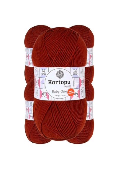 Baby One El Örgü İpi K0832 Kızıl Bordo 100 G/250 Mt-5 Adet