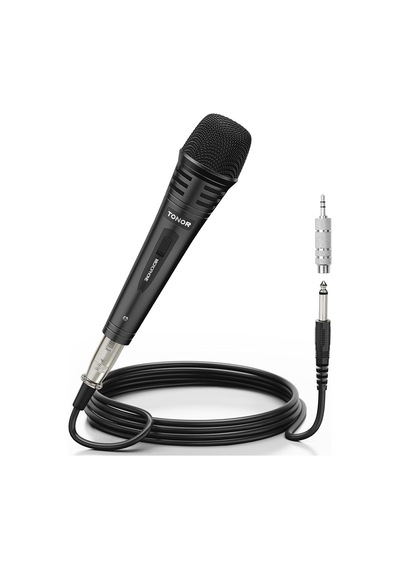 Tonor K1 Kablolu Dinamik Karaoke Mikrofonu - Tak Çalıştır El Mikrofonu 3m Kablolu