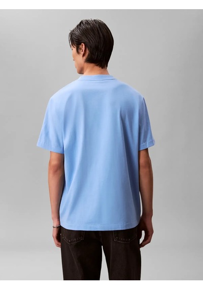 Calvin Klein Ss Easy Monogram Tee, C32, S Mavi Erkek T-shirt