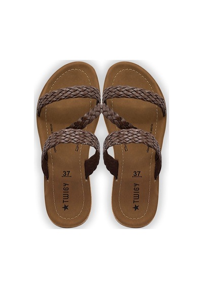 Twigy Hope Kadın Terlik Kahverengi 36/40 WSS0645 Kahverengi