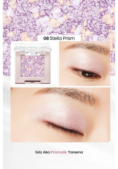 Topaklanmayan, El Yapımı Glitter Far Modern Shadow Glitter Prism No.8 Stella Prism 8