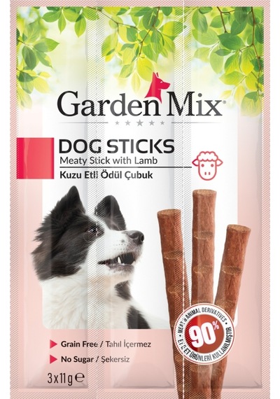 Garden Mix Kuzu Etli Köpek Ödül Çubuğu 3 x 11 G
